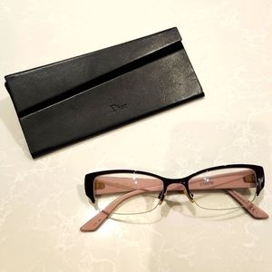 Fabulous CHRISTIAN DIOR CD 3770 Black Quilted Pattern Glasses Frames Made Italy